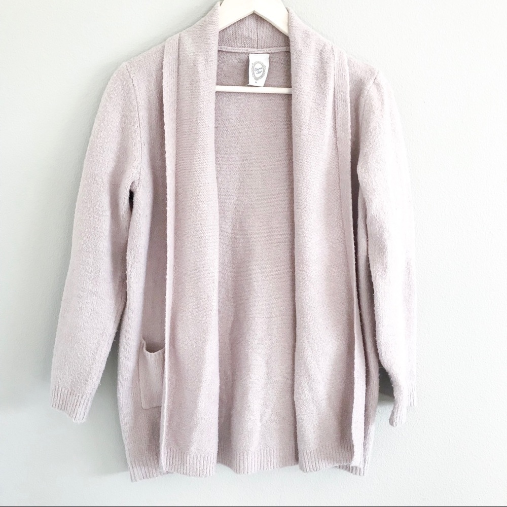 Blush Open Front Cardigan